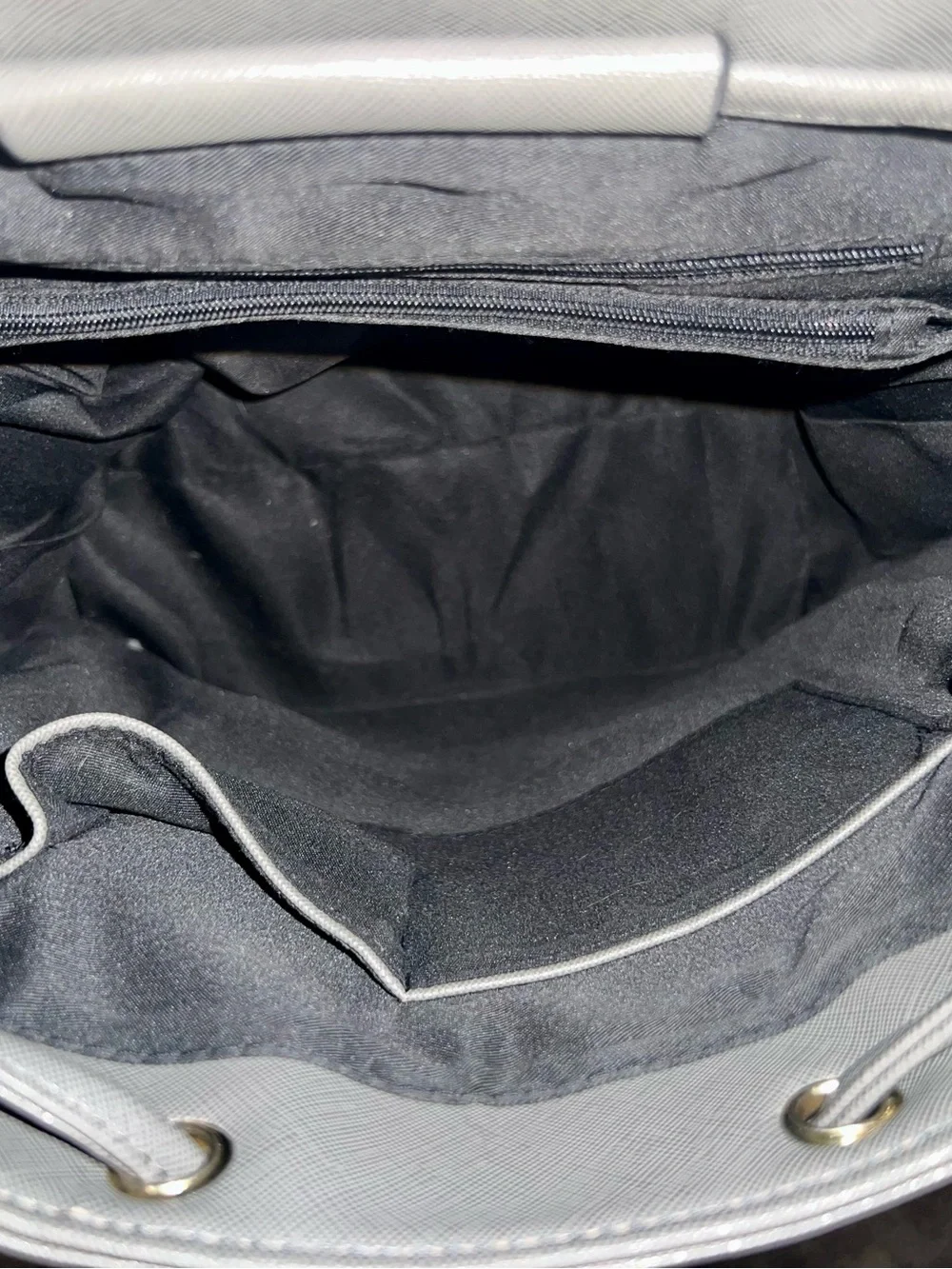 Sleek Backpack Purse with Gold Hardware